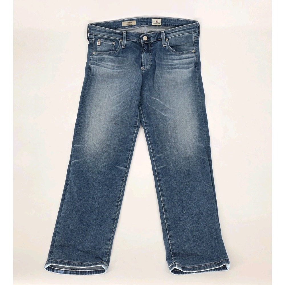 AG Adriano Goldschmied Cigeratte Crop Jeans Stilt Crop Womens 32 Blue Denim City